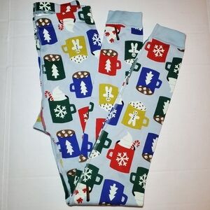 Hanna Andersson Girls Boys 12 Pajama Pants Long John Hot Cocoa Bottoms Comfy